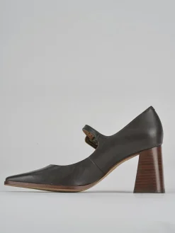 Décolleté e slingback tacco 7cm pelle testa