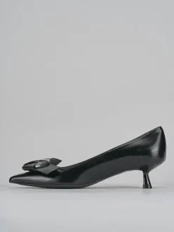 Décolleté e slingback tacco 5cm pelle nero