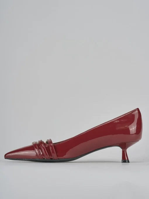 Décolleté e slingback tacco 5cm vernice bordo'