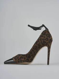 Décolleté e slingback tacco 11cm pelle nero