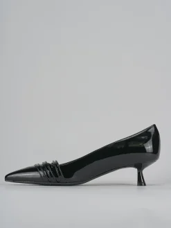 Décolleté e slingback tacco 5cm vernice nero