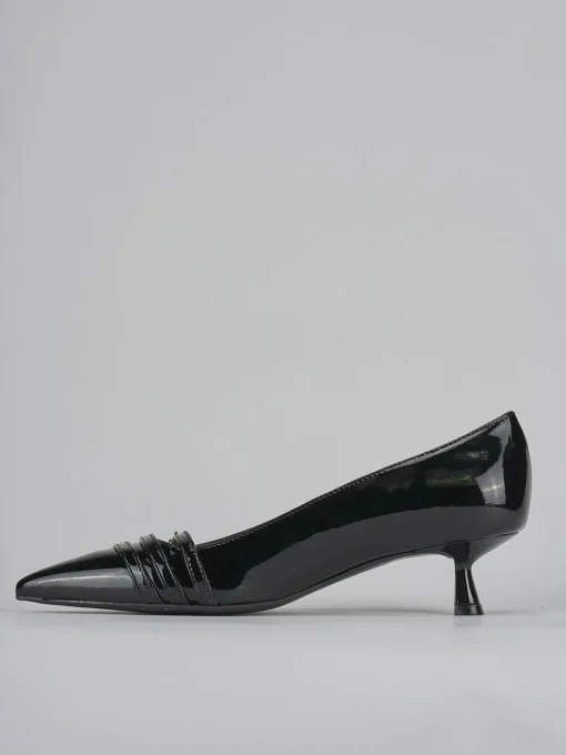 Décolleté e slingback tacco 5cm vernice nero