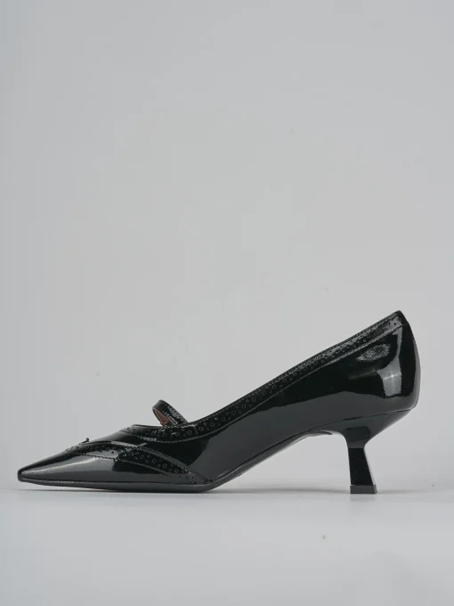 Décolleté e slingback tacco 6cm vernice nero