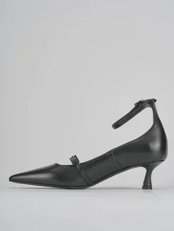 Décolleté e slingback tacco 3cm pelle nero
