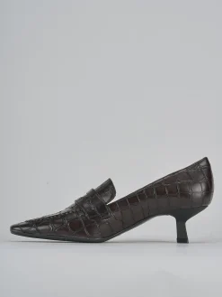 Décolleté e slingback tacco 5cm cocco testa