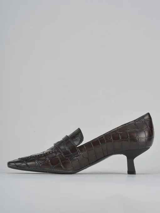 Décolleté e slingback tacco 5cm cocco testa