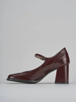 Décolleté e slingback tacco 8cm pelle bordo'