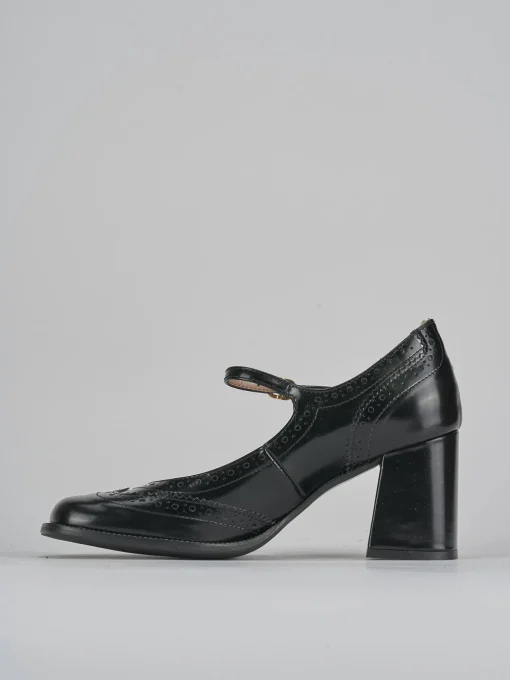 Décolleté e slingback tacco 8cm pelle nero