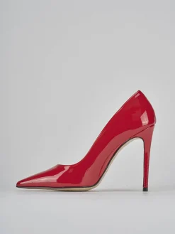 Décolleté e slingback tacco 10cm vernice rosso