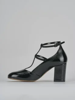 Décolleté e slingback tacco 8cm vernice nero
