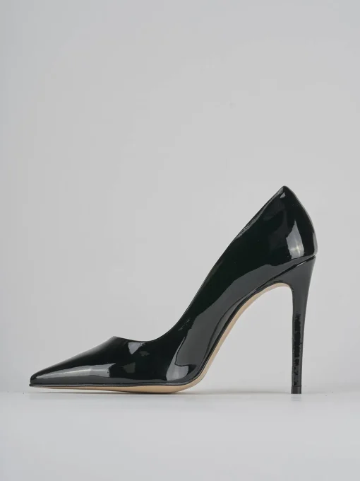 Décolleté e slingback tacco 10cm vernice nero