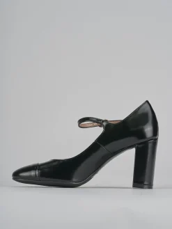 Décolleté e slingback tacco 8cm pelle nero