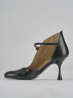 Décolleté e slingback tacco 8cm pelle nero