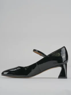 Décolleté e slingback tacco 5cm vernice nero