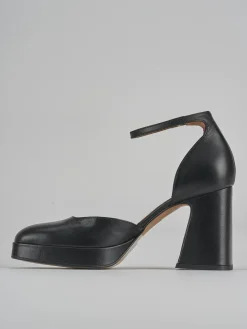 Décolleté e slingback tacco 9cm pelle nero