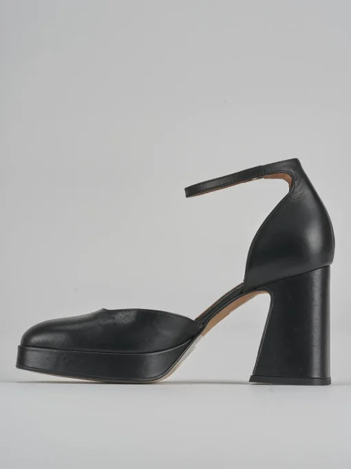 Décolleté e slingback tacco 9cm pelle nero