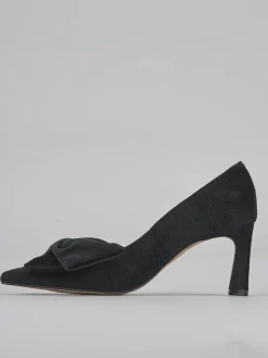 Décolleté e slingback tacco 7cm pelle nero