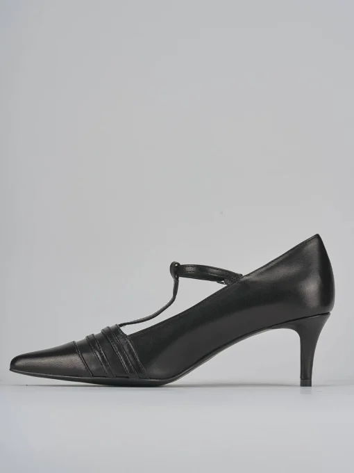 Décolleté e slingback tacco 5cm pelle nero