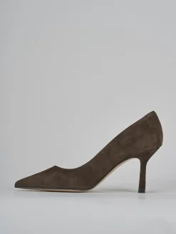 Décolleté e slingback tacco 7cm camoscio testa