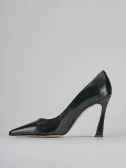Décolleté e slingback tacco 10cm vernice nero