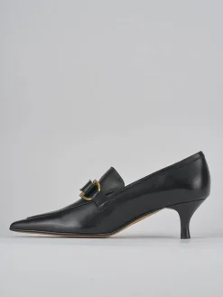 Décolleté e slingback tacco 5cm pelle nero