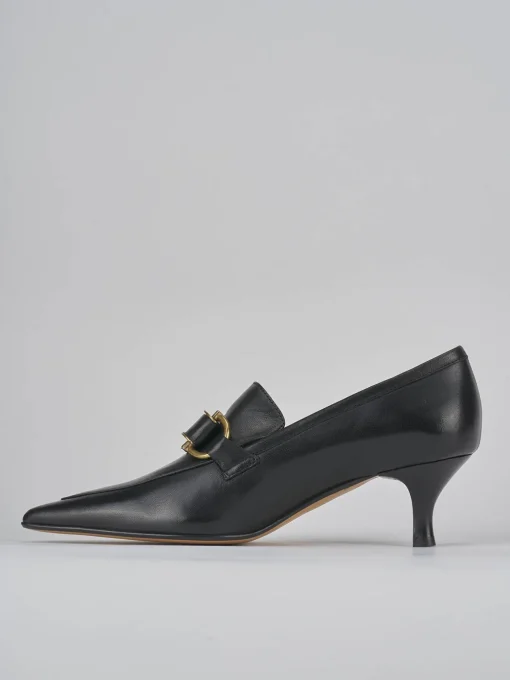 Décolleté e slingback tacco 5cm pelle nero