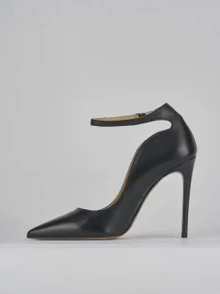 Décolleté e slingback tacco 11cm pelle nero