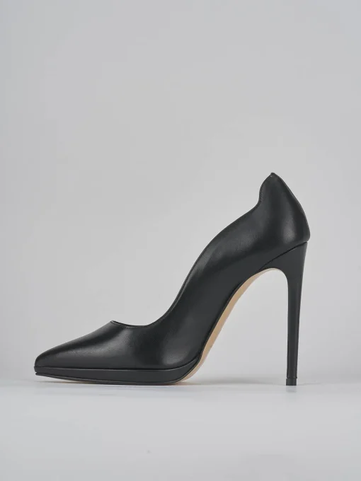 Décolleté e slingback tacco 11cm pelle nero