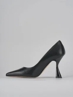 Décolleté e slingback tacco 9cm pelle nero