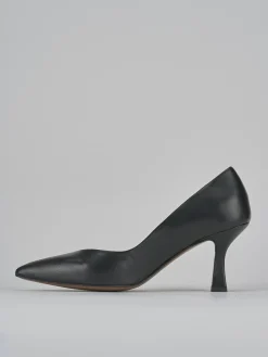 Décolleté e slingback tacco 7cm pelle nero