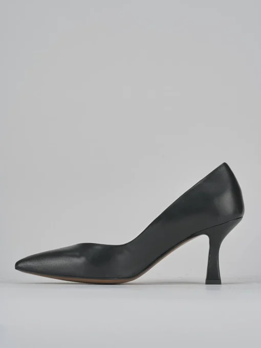 Décolleté e slingback tacco 7cm pelle nero