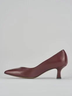 Décolleté e slingback tacco 5cm pelle bordo'