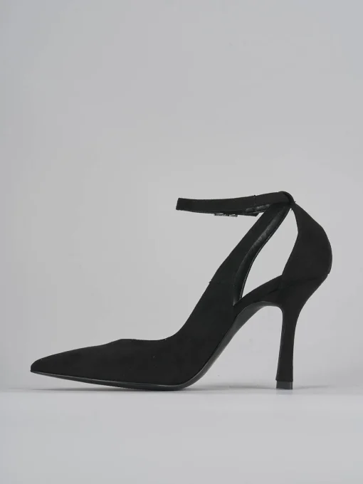Décolleté e slingback tacco 9cm camoscio nero