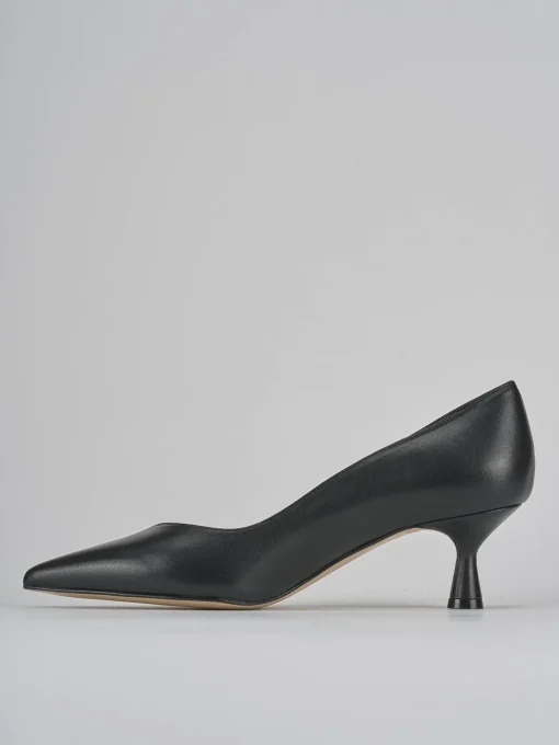 Décolleté e slingback tacco 5cm pelle nero