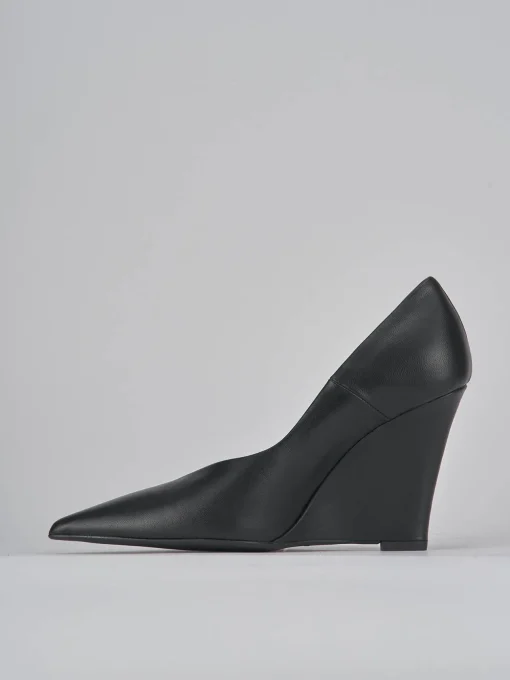 Décolleté e slingback tacco 9cm pelle nero