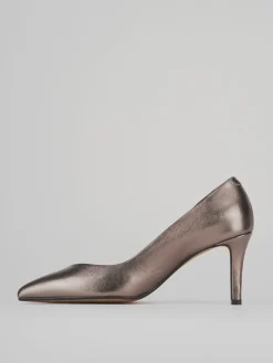 Décolleté e slingback tacco 7cm pelle beige