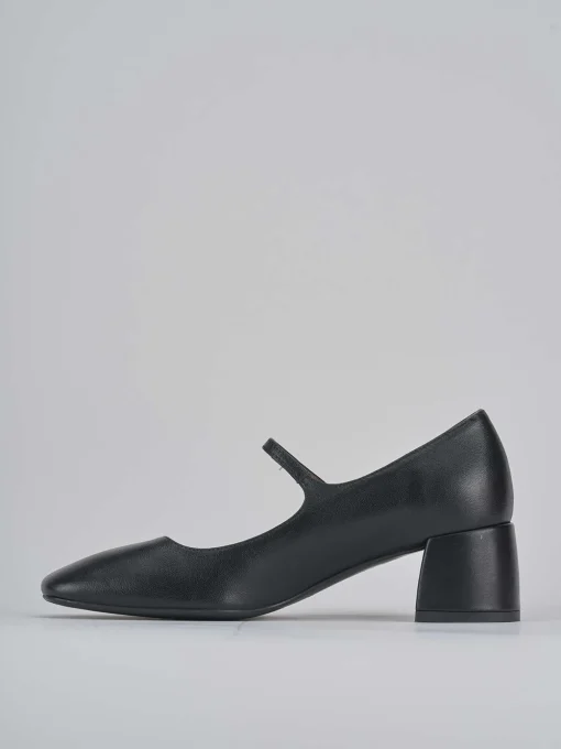 Décolleté e slingback tacco 5cm pelle nero