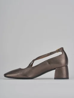 Décolleté e slingback tacco 5cm pelle testa