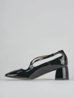 Décolleté e slingback tacco 5cm pelle nero