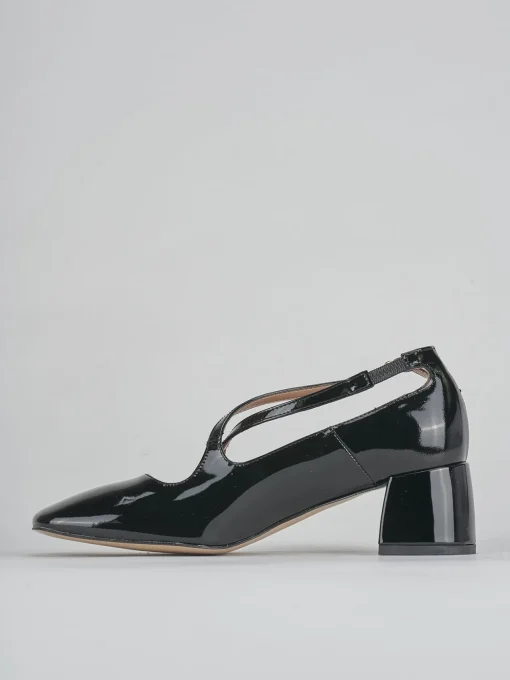 Décolleté e slingback tacco 5cm pelle nero