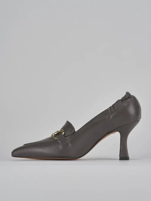 Décolleté e slingback tacco 7cm pelle beige
