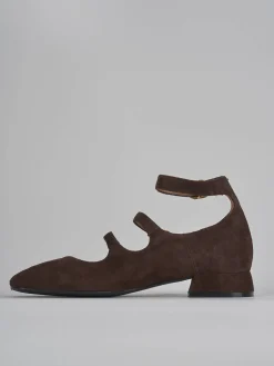 Décolleté e slingback tacco 3cm camoscio testa