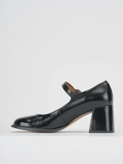 Décolleté e slingback tacco 8cm vernice nero