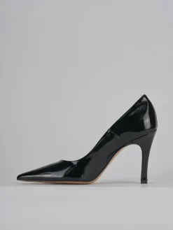 Décolleté e slingback tacco 9cm vernice nero
