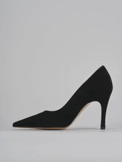 Décolleté e slingback tacco 9cm camoscio nero