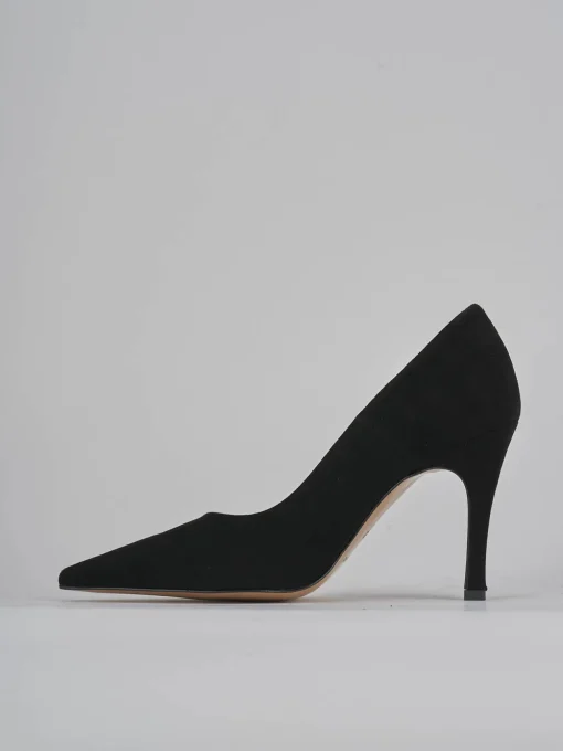 Décolleté e slingback tacco 9cm camoscio nero