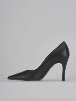 Décolleté e slingback tacco 9cm pelle nero