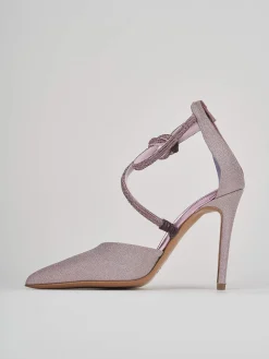 Décolleté e slingback tacco 10cm pelle rosa