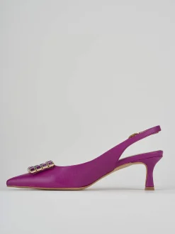 Décolleté e slingback tacco 6cm pelle rosa