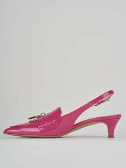 Décolleté e slingback tacco 3cm vernice rosa
